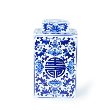 Blue & White Pottery Container