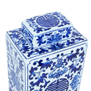 Blue & White Pottery Container